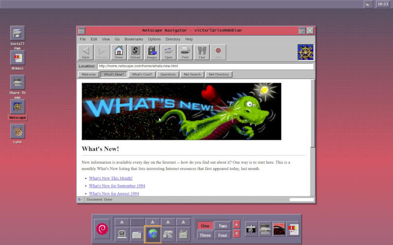 המשתמש שיחזר את לינוקס משנת 1994 עם ממשק גרפי שפועל ישירות בדפדפן