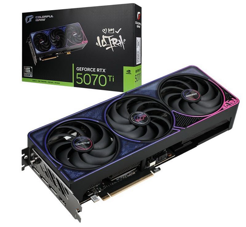 Colorful הציגה את כרטיס המסך iGame GeForce RTX 5070 Ti Ultra Z Black OC עם מחבר כוח נשלף GC‑HPWR