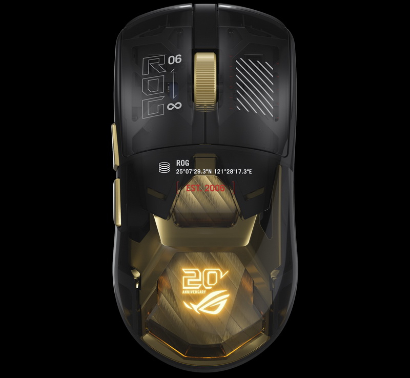 אסוס השיקה את עכבר המשחק ROG Harpe II Extreme Edition 20 – גוף שקוף, זהב מבריק והמחיר 260 דולר