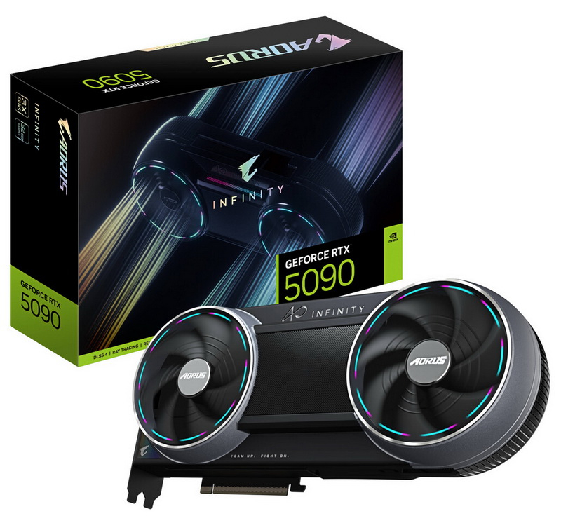 גיגאבייט החלה למכור את כרטיס ה-Aorus GeForce RTX 5090 Infinity, שמאפיין עיצוב לא סטנדרטי ומאוורר מוסתר.