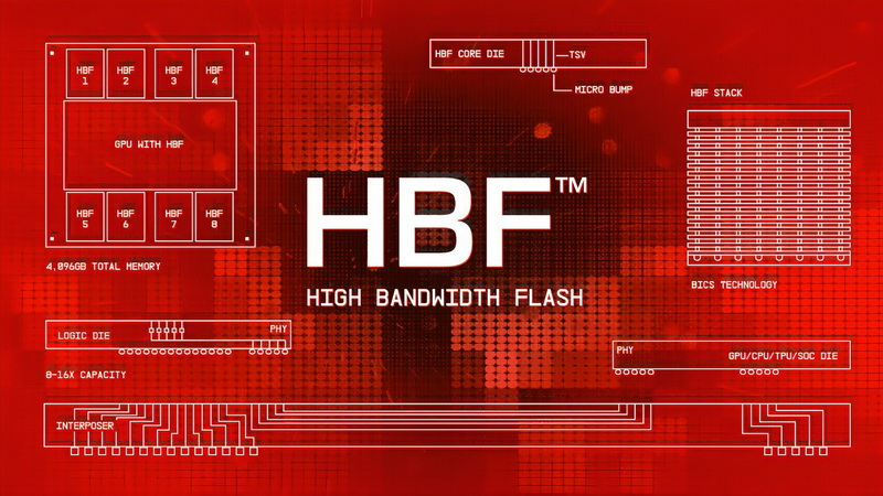 סק הייניקס וסאנדיס התחילו את תקנון ה-High‑Bandwidth Flash, זיכרון ביניים בין HBM ל-SSD