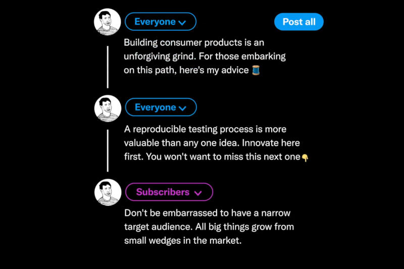 X תציע פונקציה להסתתרת של נקודות מפתח בשרשרות ציוצים כדי למשוך מנויים בתשלום